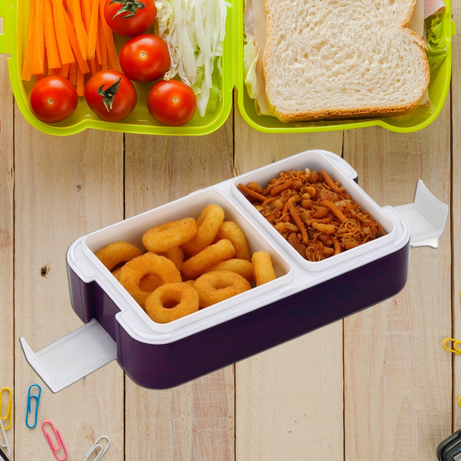 5332 AIRTIGHT LUNCH BOX 2 COMPARTMENT LUNCH BOX LEAK PROOF FOOD GRADE MATERIAL LUNCH BOX MODERN APPEARANCE & COMPACT LUNCH BOX WITH SPOON DeoDap 5332 AIRTIGHT LUNCH BOX 2 COMPARTMENT LUNCH BOX LEAK PROOF FOOD GRADE MATERIAL LUNCH BOX MODERN APPEARANCE & COMPACT LUNCH BOX WITH SPOON DeoDap